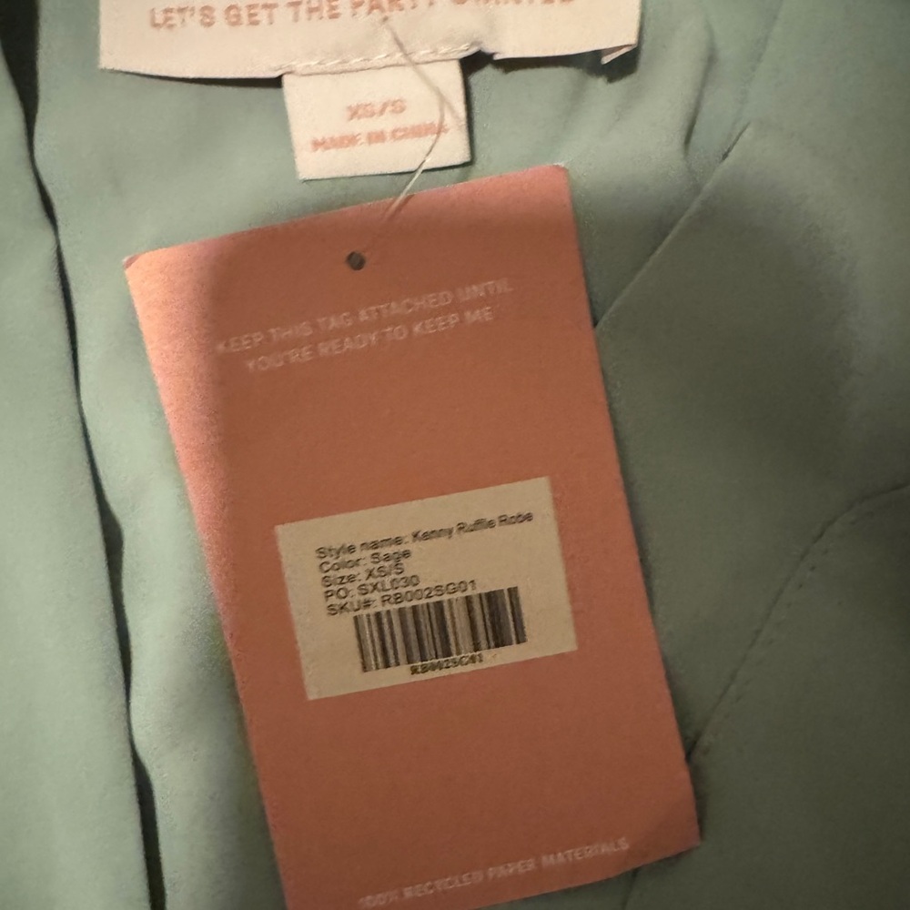 Birdy Grey Kenny Ruffle Sage Robe - Picture 4 of 4